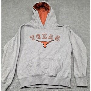 Stadium Athletics Texas Longhorns Hoodie Sweatshirt Grey Orange Size M‎